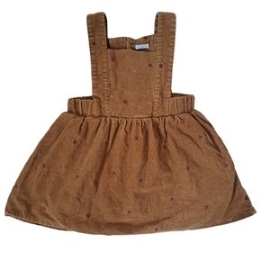 3/20 $ Boutchou Girls Corduroy Pinafore Dress Brown 3T – Excellent Condition